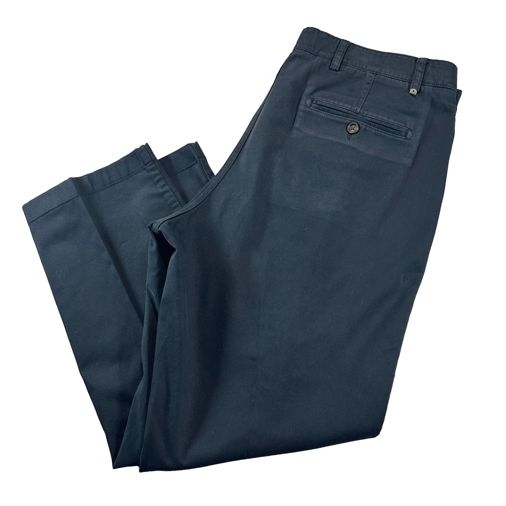 Spoke London Heroes Chinos Mens 38x27 Navy Blue Build B Stretch Cotton